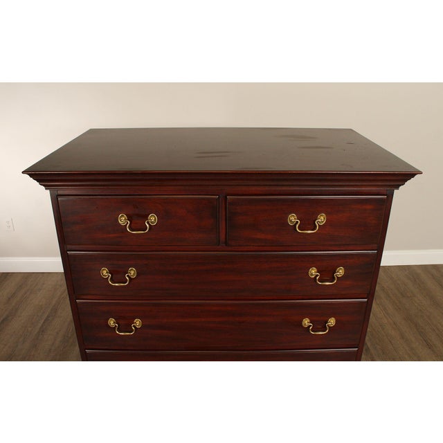 Henkel Harris Georgian Style Mahogany Tall Chest For Sale - Image 16 of 18