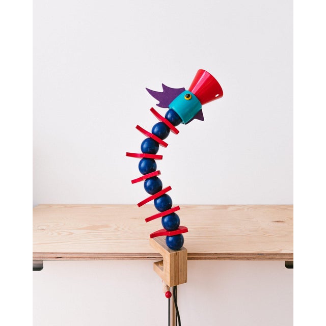 Wood Pop Art Desk Lamp by Haba, 1980s For Sale - Image 7 of 12