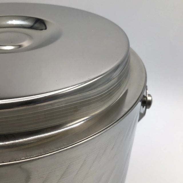 Stainless Steel Double Wall Insulated Ice Bucket With Ice Tongs by Tamari For Sale - Image 9 of 13
