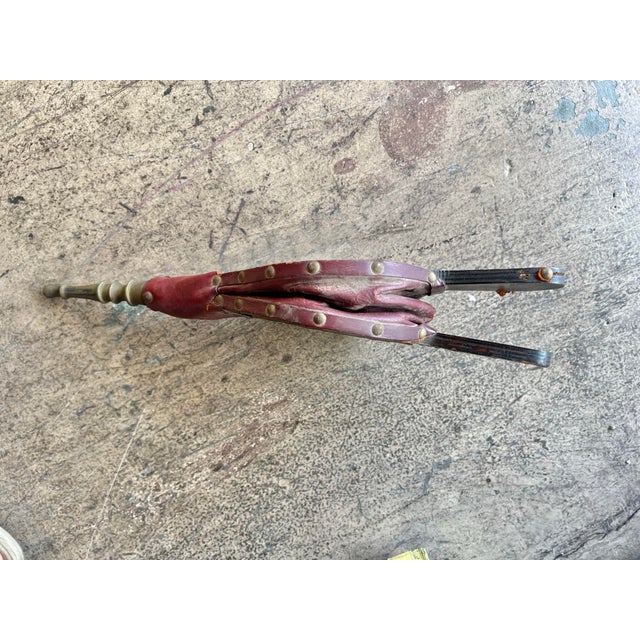 Vintage Bellow With Nautical Brass Repousse For Sale - Image 9 of 9