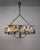 Large Italian brutalist style lamp made with beautiful thick hammered crystals of different sizes and colors along with a...
