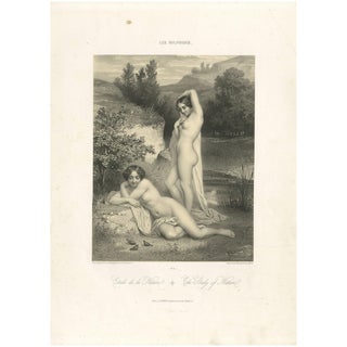 Charpentier, Les Sylphides Nude, Study of Nature, 1840, Lithograph For Sale