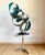 Incredible, collectible, signed by engraving, original Shlomi Haziza mixed material sculpture. Bronze and peacock tones...