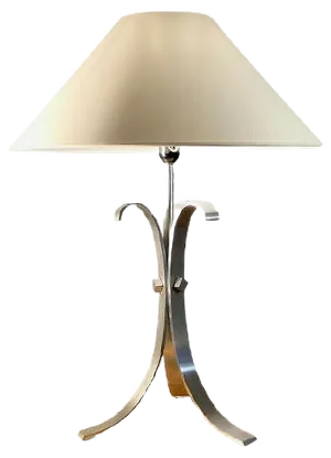 French Steel Gerbe Lamp, 1970s