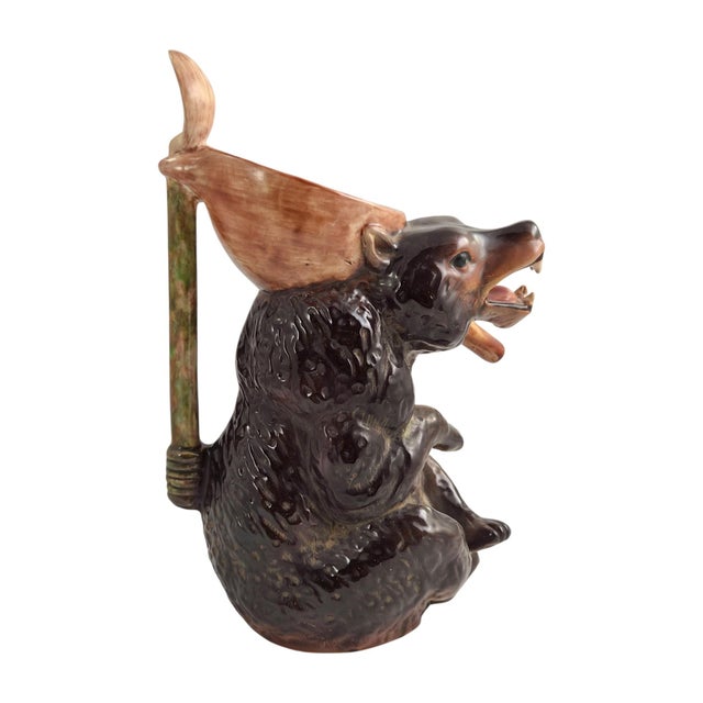 Antique English Majolica Graduated Bear Syrup Jugs by Joseph Holdcroft, 1875, Set of 3 For Sale - Image 16 of 18