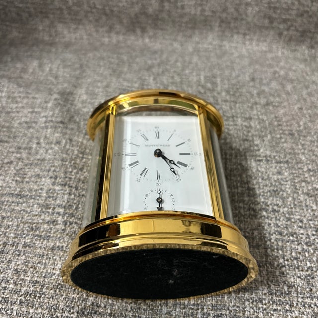 Early 20th Century Mappin & Webb Brass Clock For Sale In Chicago - Image 6 of 8