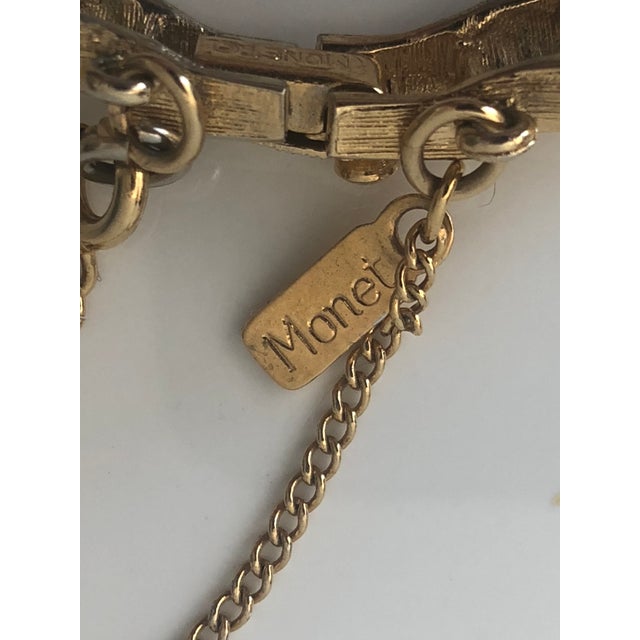 Gold 1970s Monet Gold Tone Bamboo Bracelet For Sale - Image 8 of 8