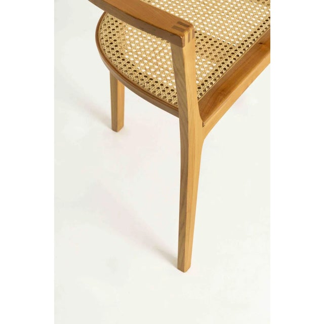 German 3-Legged Wood and Cane Chair by Xaver Seemüller For Sale - Image 5 of 11
