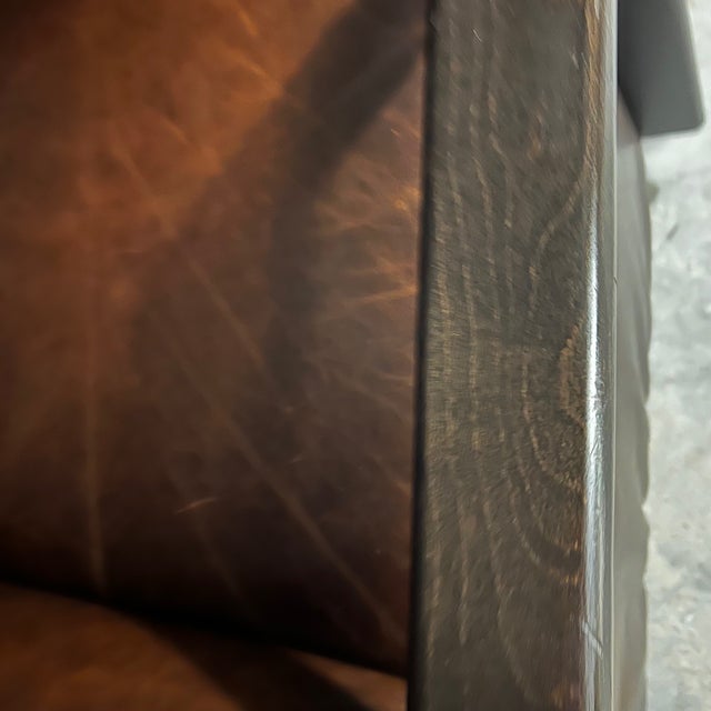 Italian Leather Midcentury Modern Style Swivel Club Armchairs -A Pair For Sale - Image 9 of 12