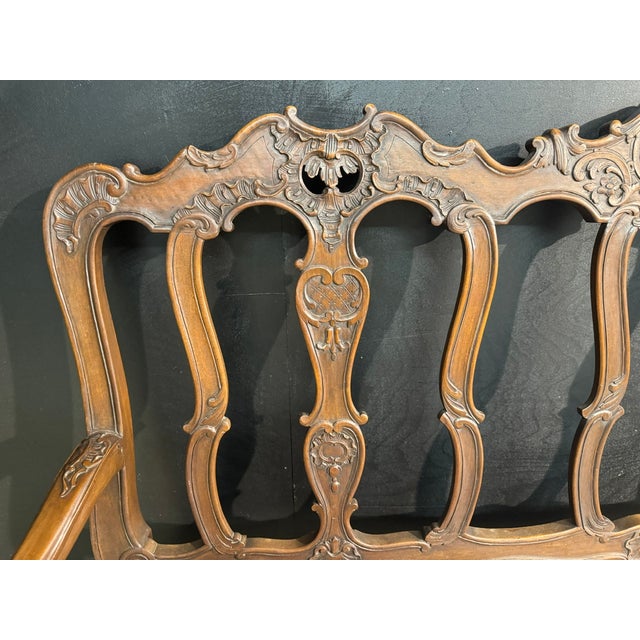 Wood Walnut 3-Seater Couch, 1890 For Sale - Image 7 of 16
