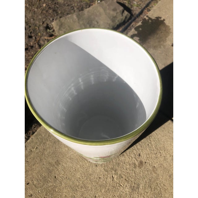 Italian Vintage Mid Century Italian Hand Painted Vase Umbrella Stand For Sale - Image 3 of 9