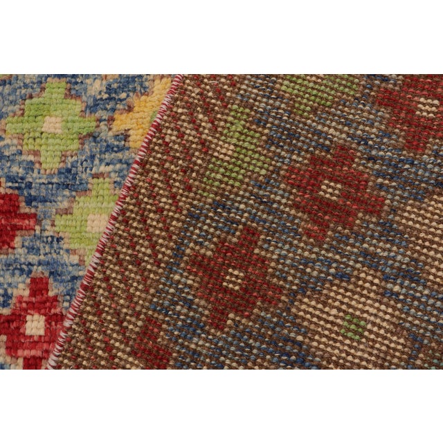 Contemporary Balochi Blue/Red Wool Rug - 4'1''x6'0'' For Sale - Image 10 of 11