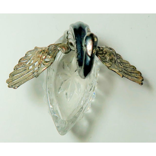 French Country Sterling Silver and Crystal Ring Box or Trinket Box. Very Elegant Presentation. For Sale - Image 3 of 15