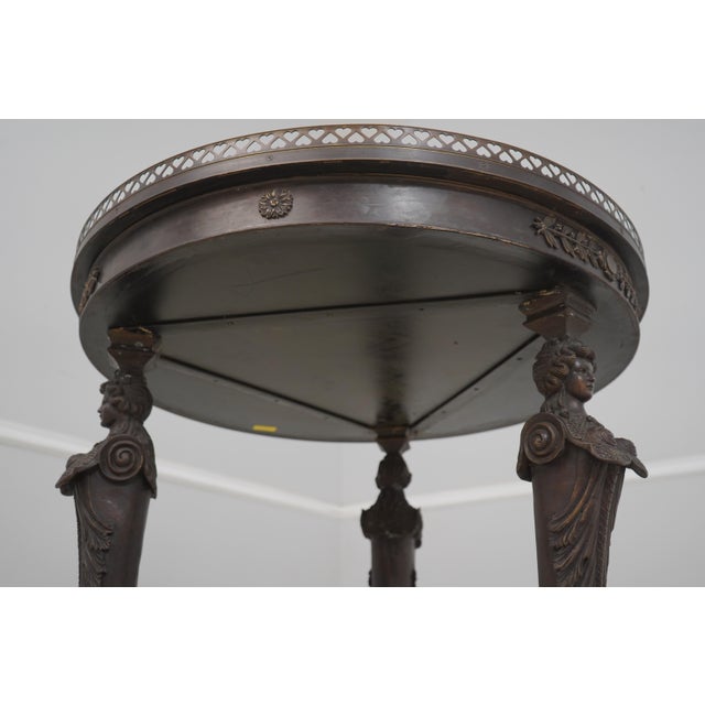 Theodore Alexander Round Bronze Base Center Table For Sale - Image 11 of 12