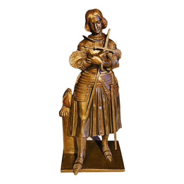 Marie d'Orléans, St Joan of Arc, 1800s, Bronze For Sale