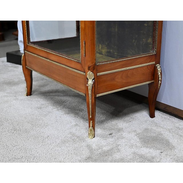 Small Louis XV Showcase in Cherry, Early 20th Century For Sale - Image 13 of 18