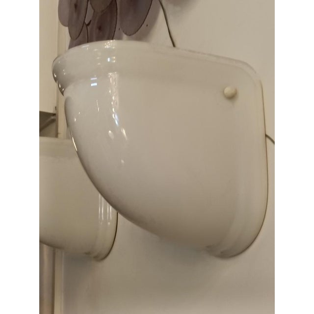 Guzzini Ventaglio Wall Lamps by Rodolfo Bonetto for Guzzini, Italy, 1970s, Set of 2 For Sale - Image 4 of 7
