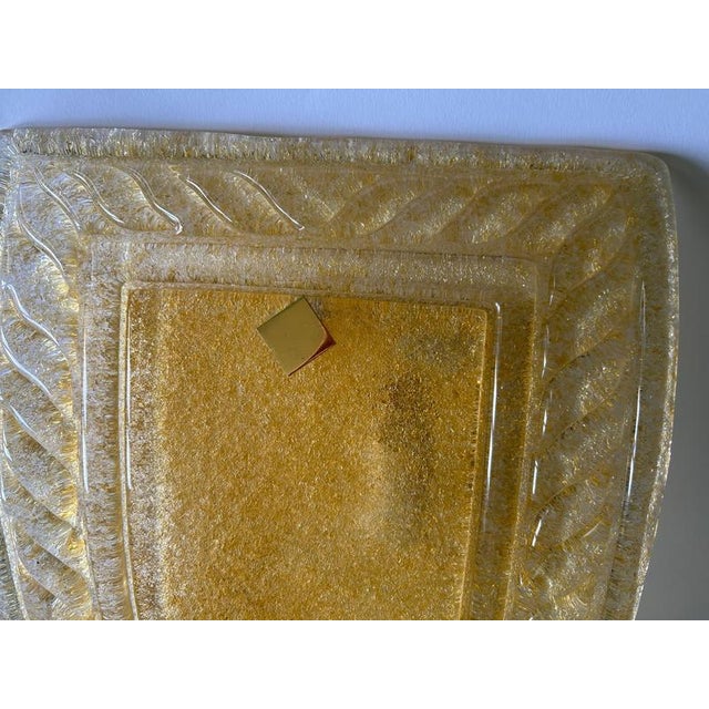 Golden Murano Glass Wall Lights, 1990s, Set of 2 For Sale - Image 6 of 14