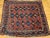 Vintage Persian Kurdish Saddlebag Bagface, Handwoven Tribal Art, Burgundy & Navy, 2’ X 2’ For Sale - Image 10 of 10