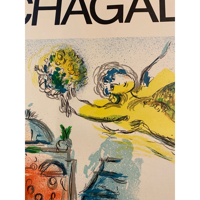 1960s Marc Chagall Original Lithographic Poster "Paris Opera Ceiling" Modern Surreal Art For Sale In San Francisco - Image 6 of 13