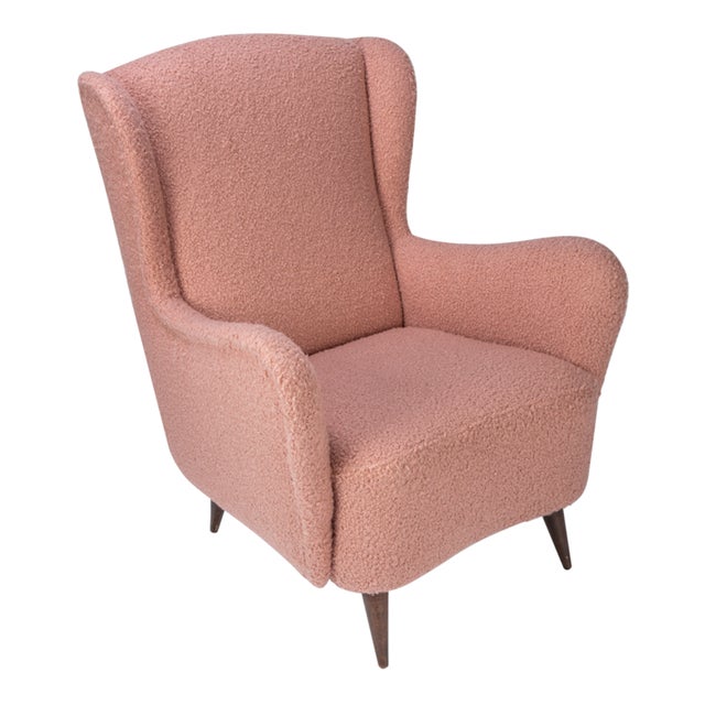 1960s Pink Bouclé Lounge Chairs - Set of 2 For Sale - Image 4 of 4