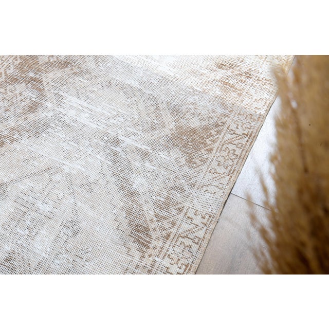 Textile 1970s Vintage Handmade Wool Cotton Turkish Area Rug For Sale - Image 7 of 11