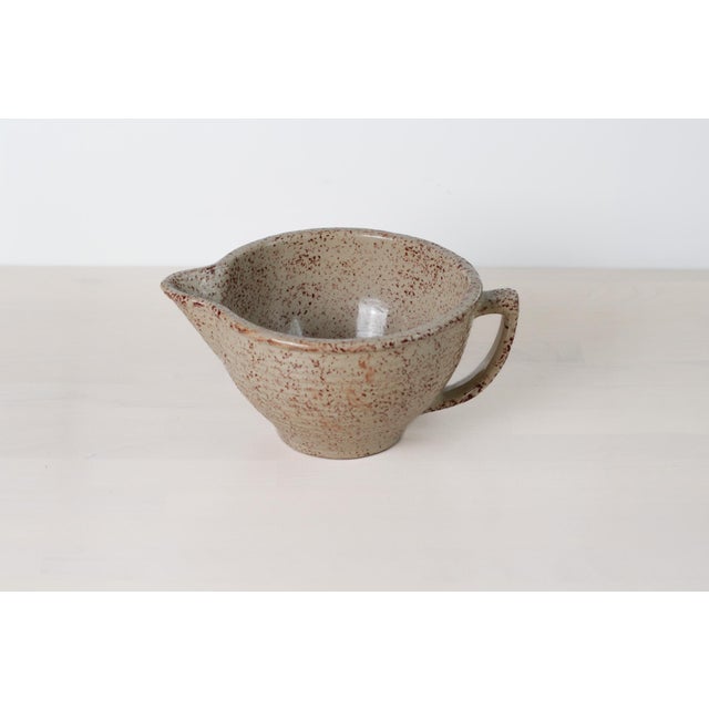 Farmhouse 1920s Monmouth Western Stoneware Batter Bowl Pitcher For Sale - Image 3 of 13
