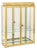 Modern Illuminated Brass and Glass Display Cabinet For Sale