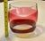 2000 - 2009 2003 Caleb Siemon Signed Studio Art Glass Oval Sommerso Vase - Ruby & Cream For Sale - Image 5 of 14