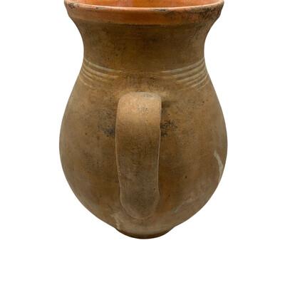 This antique one-handle terra cotta vessel from Hungary is a wonderful addition to any Farmhouse decor. The rustic pottery...