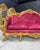 1980s Baroque Style Ruby Red Sofa – French Design With Gold Leaf Details For Sale - Image 4 of 12
