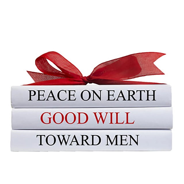 Celebrate the season with our "Peace On Earth" Holiday book set. Three books with custom spines, with a coordinating red...