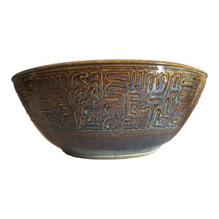 Contemporary Chris Wolff Large Studio Ceramic Bowl For Sale