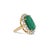 Metal VRJewels 18.05 Ct Emerald & 2.72 Ct Diamond 14k Yellow Gold Statement Ring Size 6.5 For Sale - Image 7 of 17