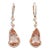 Morganite and Diamond Dangle Earrings in 14k Rose Gold - A Pair For Sale