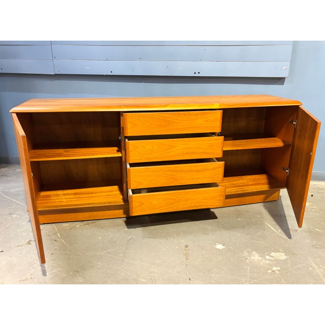 Mid 20th Century Nordic Teak Sideboard, Made in Canada For Sale - Image 4 of 12