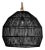 Organic Modern Black Rattan & Rope Pendant Light For Sale