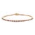 18k Yellow Gold 1.7ct Ruby Diamond Modern Tennis Bracelet for Women For Sale