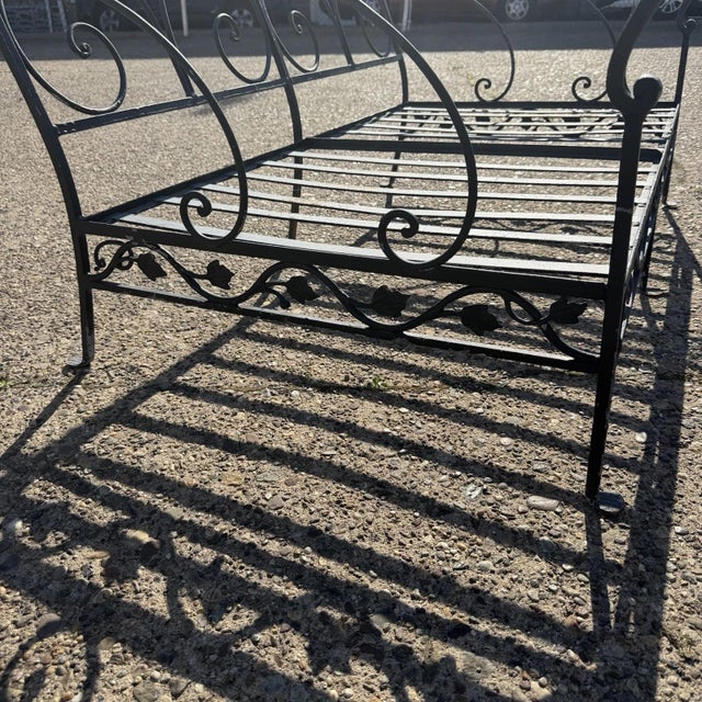Vintage Salterini Style Wrought Iron Settee Loveseat by Florentine Craft Studio For Sale - Image 13 of 17