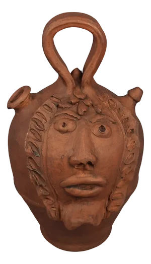 Vintage Rustic Terracotta Vase, 1950s