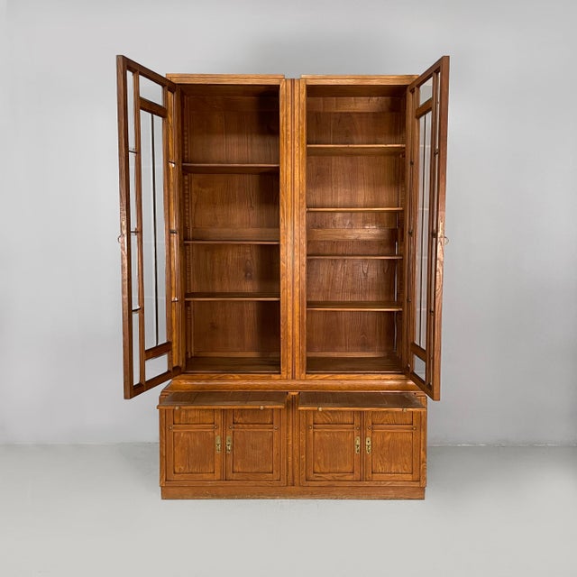 Art Nouveau Italian Sideboard in Wood and Glass, 1920s For Sale - Image 3 of 18