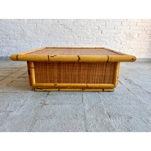 Coffee Table in Rattan and Wicker from Dal Vera, 1970s For Sale - Image 11 of 14