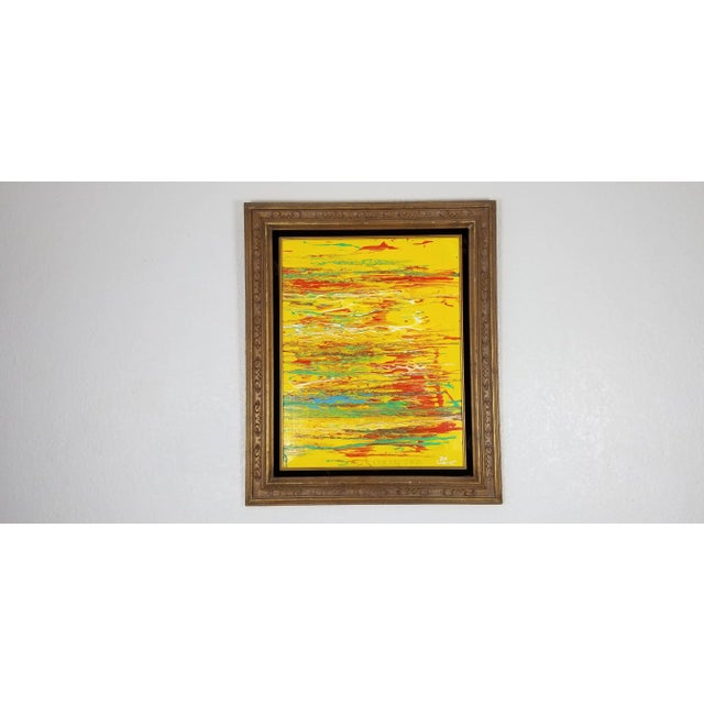 Yellow Modern Expressionist Abstract Painting by Joe Lagos For Sale - Image 8 of 8