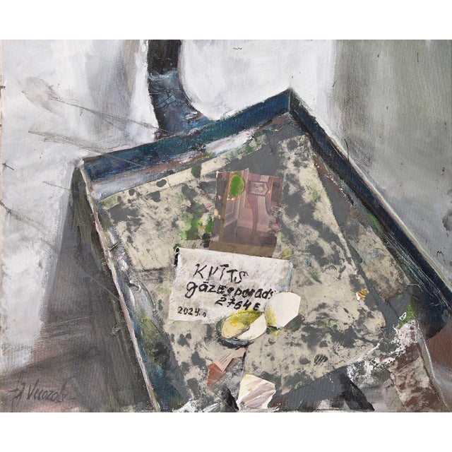 Imants Vecozols, Receipt., 2024, Canvas & Mixed Media, in Very Good conditions. Designed from 2000 This piece has an...