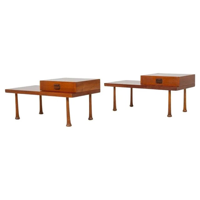 Wood Mid-Century Modern Nightstands, 1960s, Set of 2 For Sale - Image 7 of 7