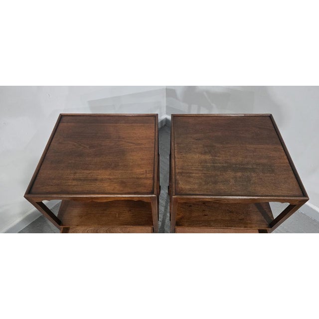 Wood Regency Bedside Lamp Tables, 1920s, Set of 2 For Sale - Image 7 of 11