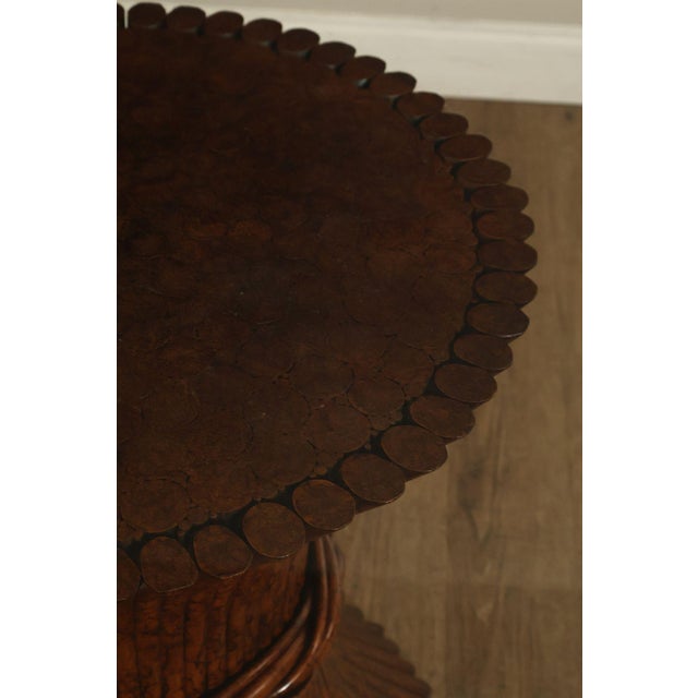 Ficks Reed Round Glass Top 'Sheaf of Wheat' Dining Table For Sale - Image 13 of 18