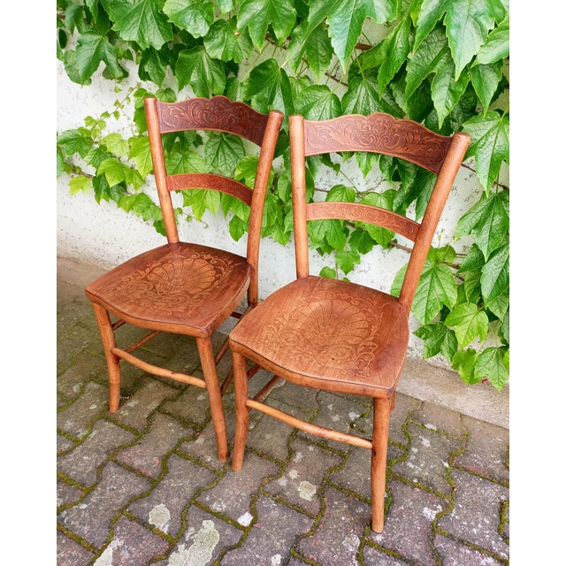 1920s Vintage Peasant Chairs, 1920s, Set of 2 For Sale - Image 5 of 7