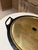 For your consideration, a vintage Mid-Century Modern casserole server or service tray, likely made of brass-toned metal...