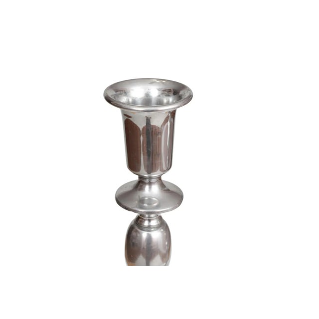 Empire Pewter Candlestick Holders, a Pair For Sale - Image 4 of 5